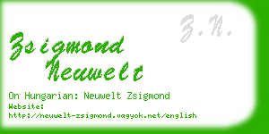 zsigmond neuwelt business card